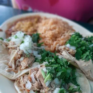 Chicken taco plate