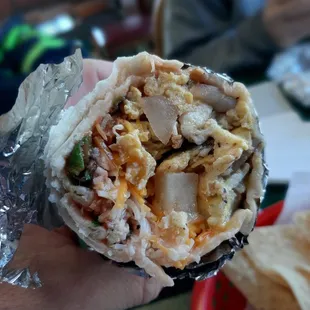 Breakfast asada burrito