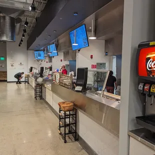 the inside of a restaurant
