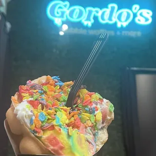 Fruity Pebbles Waffle Cone