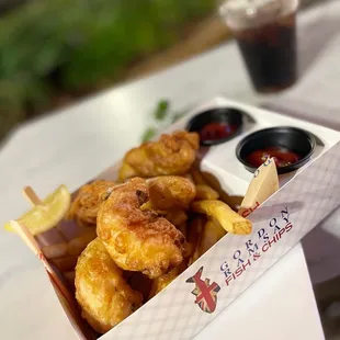 Fish and shrimp combo