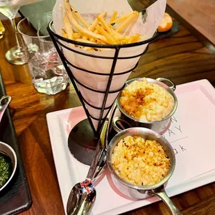 Truffle Fries, Mac &amp; Cheese, and Roasted Corn