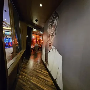 Uncle Gordon artwork on the wall.