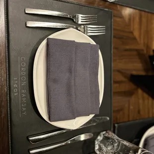 a place setting for a meal