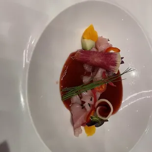 Hamachi crudo