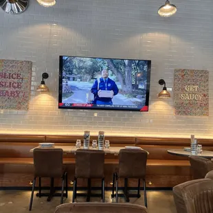 Huge TVs everywhere... perfect for game day!