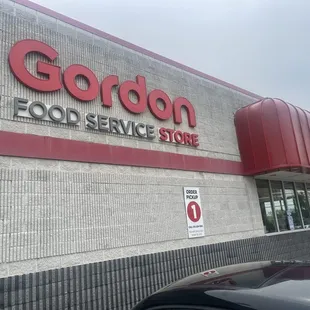 the exterior of gordon's food service store