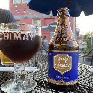 Chimay on Gordo&apos;s patio