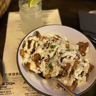 a plate of nachos