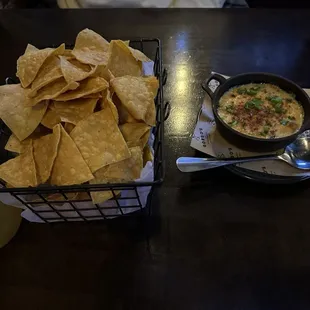 Queso and chips... not great