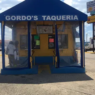 the front of the restaurant