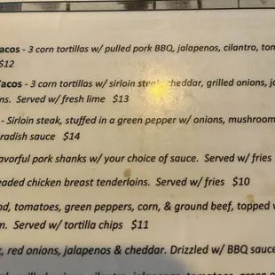 Dirty menu. The floor was dirty as well.