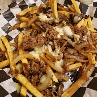 Philly cheese steak fries.