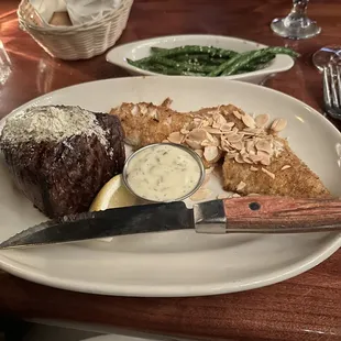 Surf and turf with fish