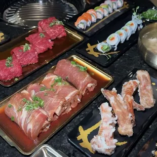 sushi and sashimi, sashimi, sushi, food