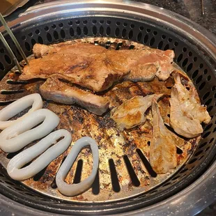 Squid &amp; marinated kalbi