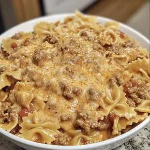 pasta dish, pasta, food