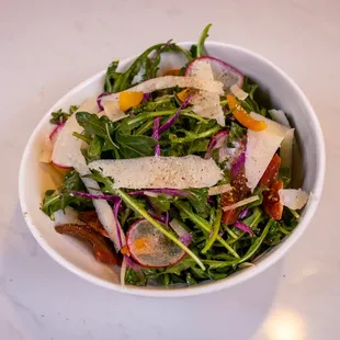 ARUGULA SALAD - lemon, evoo, parmesan