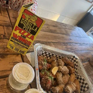 interior, chicken wings and fried chicken