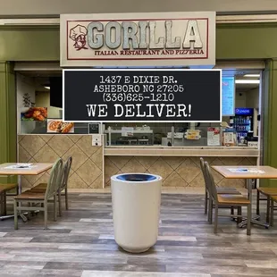 Gorilla pizza  Asheboro mall restaurant