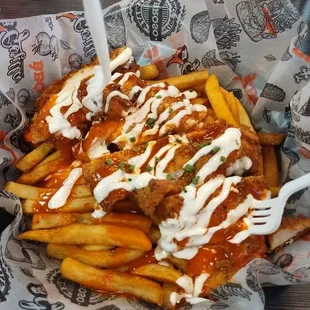 Buffalo fries with chicken