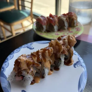 Mini Godzilla. + Spicy Trio Roll