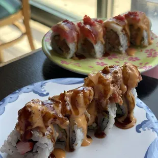 Mini Godzilla. + Spicy Trio Roll