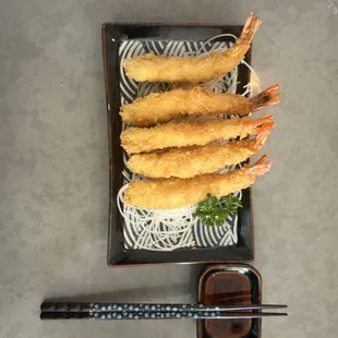 Tempura only shrimp (5pcs) $9.00