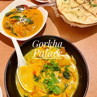 Chicken Thenkthuk, Chicken Coconut, Garlic &amp; Cilantro Naan