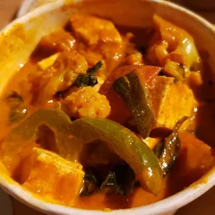 Mixed vegetable curry ($16), vegan by default. Pretty tasty, though I wish it were spicier.