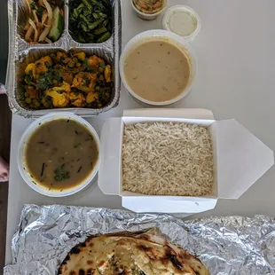 Takeout Himalayan Meal (Thaali) $22 Rabri $7 Garlic Naan $5
