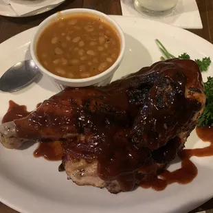 1/2 Smoked Chicken and baked beans