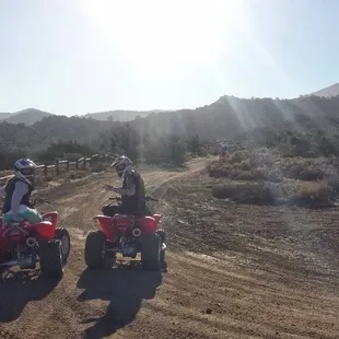 Out on the atv's