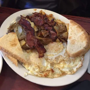 Country breakfast with an extra side of sausage