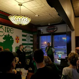 a man giving a presentation