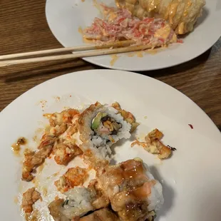 Horrible and soggy rolls.