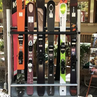 a rack of skis
