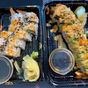 Mexican roll and Godzilla roll