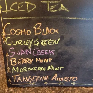 Menu flavors subject to change