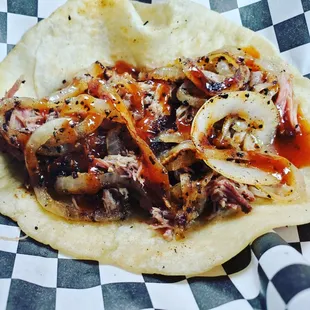 Chopped Brisket Taco