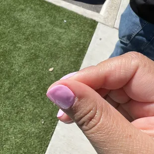 My thumb was the worst... she really went in there and cut off a lot of skin it felt raw for days