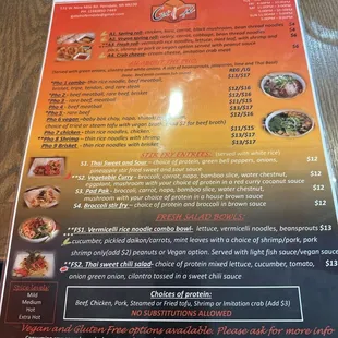 Menu front