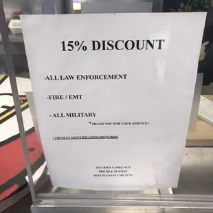 15% Discount