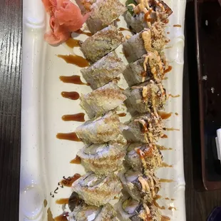 Gotzilla roll and Crunch Roll