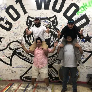 Axe throwing, bachelor party, fun times
