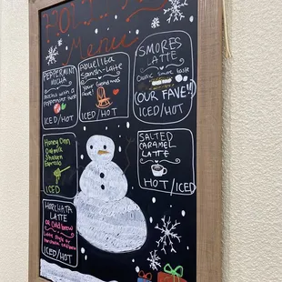 Holiday offerings! Trying out salted caramel, abuelita and horchata lattes