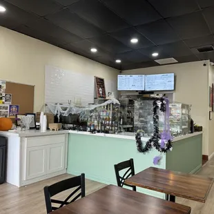 the inside of a coffee shop