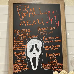 Fall menu!