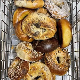 Big, soft, slightly chewy bagels