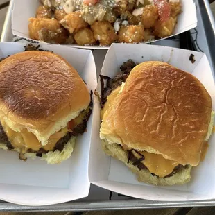 Tater tots and smash burgers